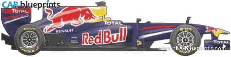 2011 Red Bull Racing Renault RB7 F1 GP OW blueprint